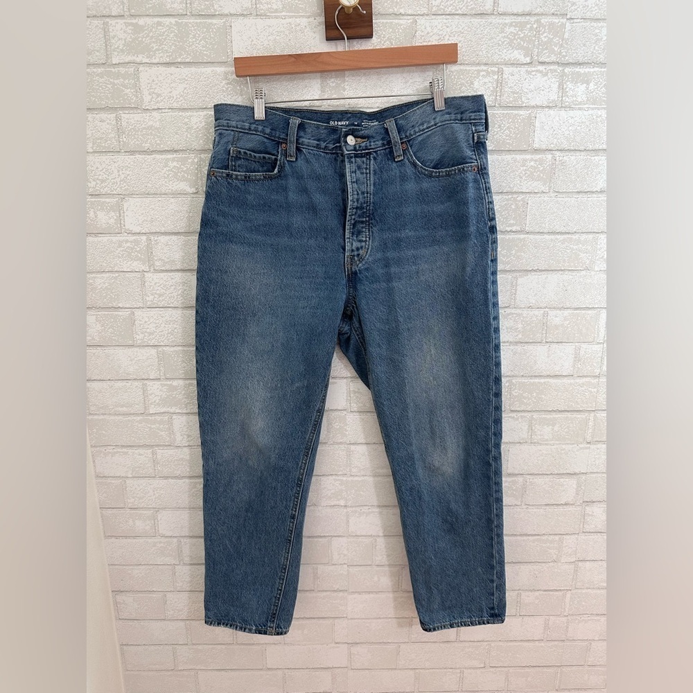 Old Navy Extra High Rise Ski-Hi Straight Blue Jeans Size 14 #1851